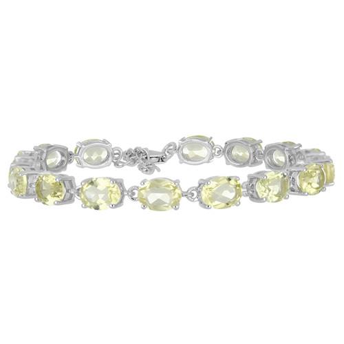 REAL LEMON TOPAZ GEMSTONE BRACELET IN 925 SILVER 